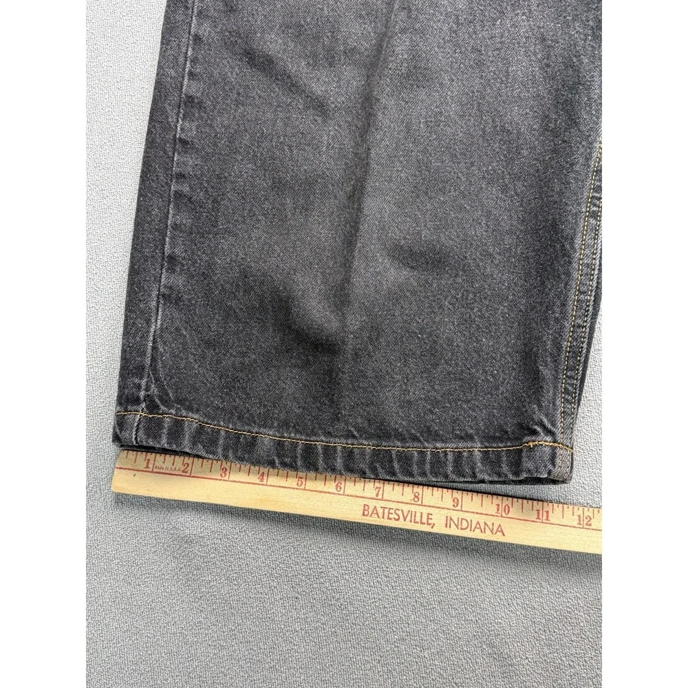 Vintage Anchor Blue Baggy Jean Shorts Jorts Sz 36 Black Denim Skater y2K